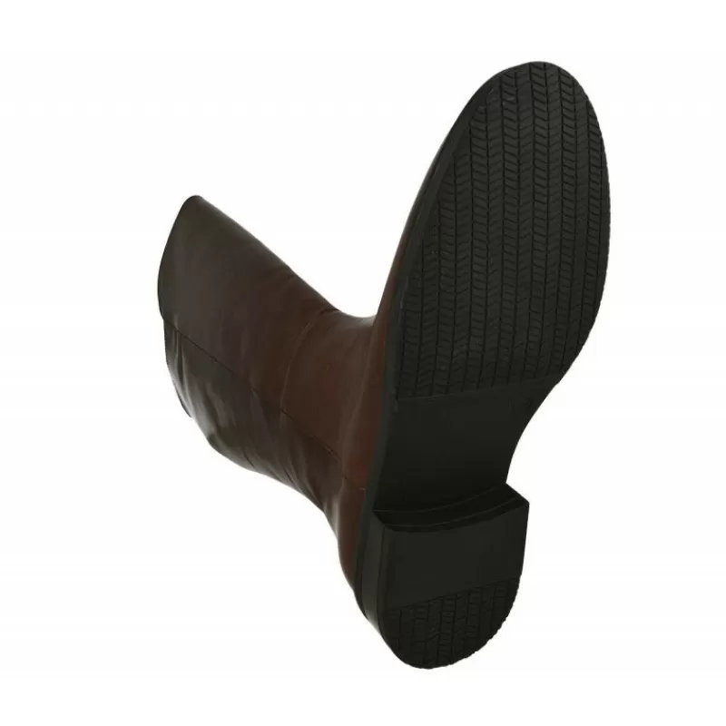 PieSanto Botas-Bota Alta De De Caña Intermedia Con Piso De Bloque Tacon De Goma, Planta De Descanso Extraible Y Elastico En Caña