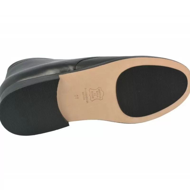 Calzamedi Botines-Bota Cordon De Y Piso Suela Con Plantilla Removible. Negro