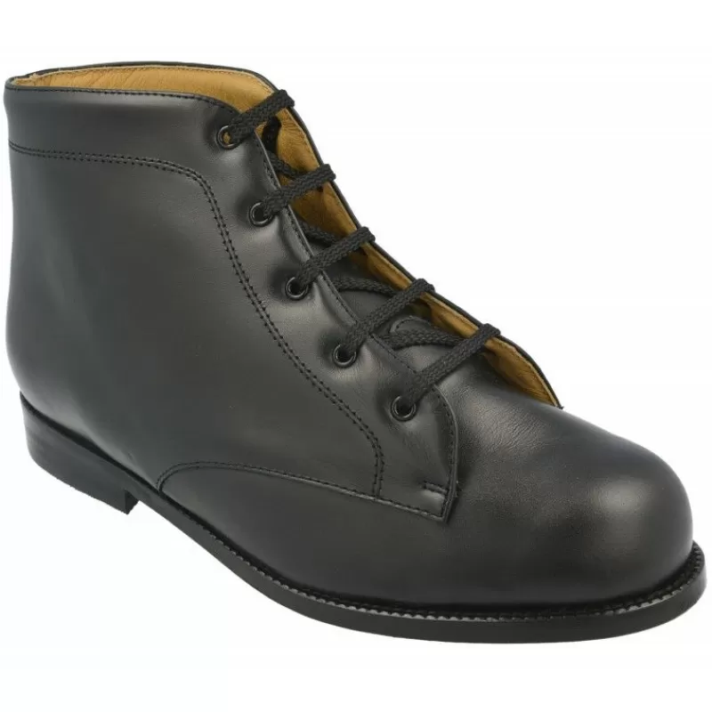 Calzamedi Botines-Bota Cordon De Y Piso Suela Con Plantilla Removible. Negro