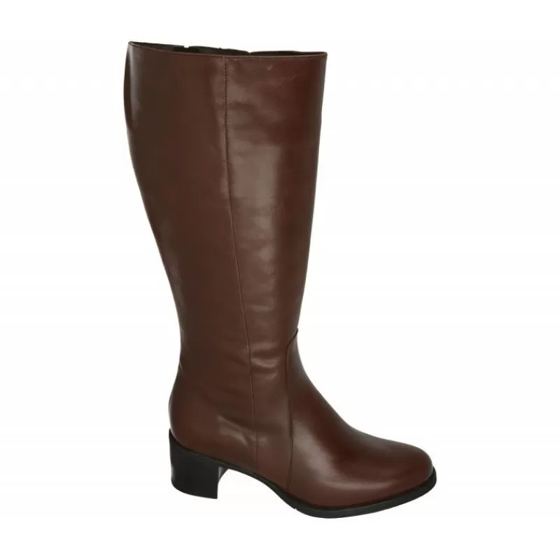 PieSanto Botas-Bota De De Caña Y Pala Lisa Con Ancho De Pierna Intermedio De 41 Cm, Tacon De Base Ancha Y Planta Extraible