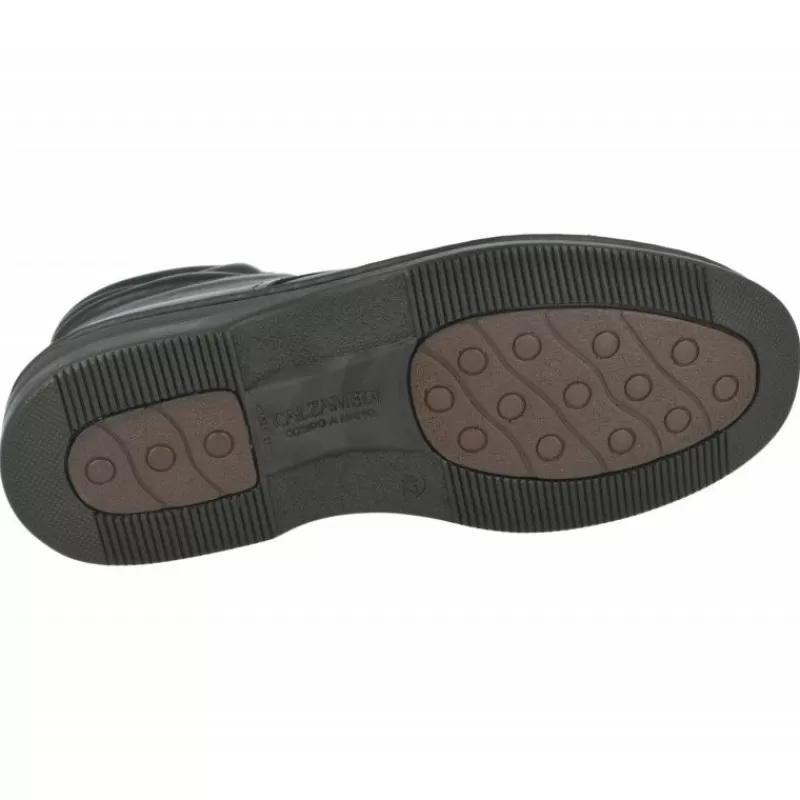 Calzamedi Botines-Botin Cordones De En Ancho 13 Especial Plantillas Y Pies Sensibles Con Piso De Amortiguacion De Negro
