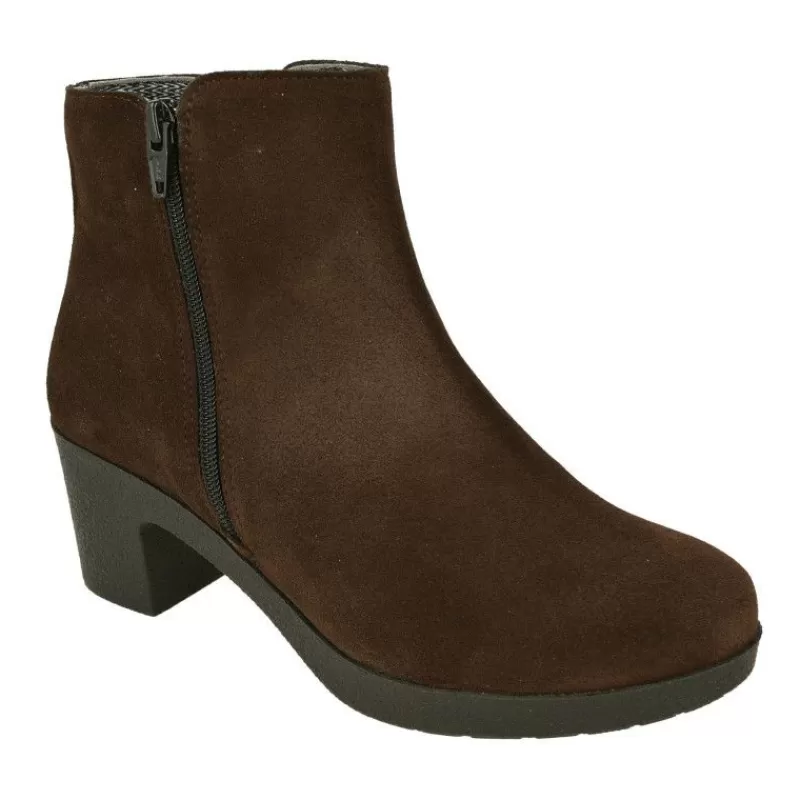 Comfort Class Botines-Botin De En Piel Nobuck De Pala Lisa Y Piso De Cuna Tacon Confortable Con Planta Extraible Niger