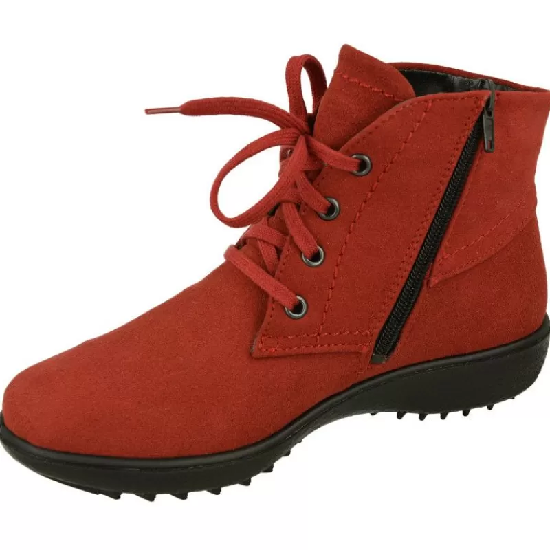 WESTLAND BY JOSEF SEIBEL antes ROMIKA Botines-Botin De Cordones De Westland En Antelina Impermeable Con Piso De Cuna De Poliuretano Y Planta Extraible