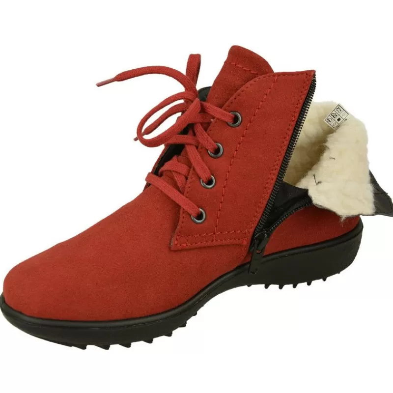 WESTLAND BY JOSEF SEIBEL antes ROMIKA Botines-Botin De Cordones De Westland En Antelina Impermeable Con Piso De Cuna De Poliuretano Y Planta Extraible