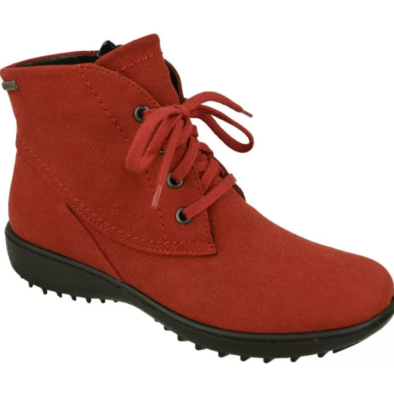 WESTLAND BY JOSEF SEIBEL antes ROMIKA Botines-Botin De Cordones De Westland En Antelina Impermeable Con Piso De Cuna De Poliuretano Y Planta Extraible