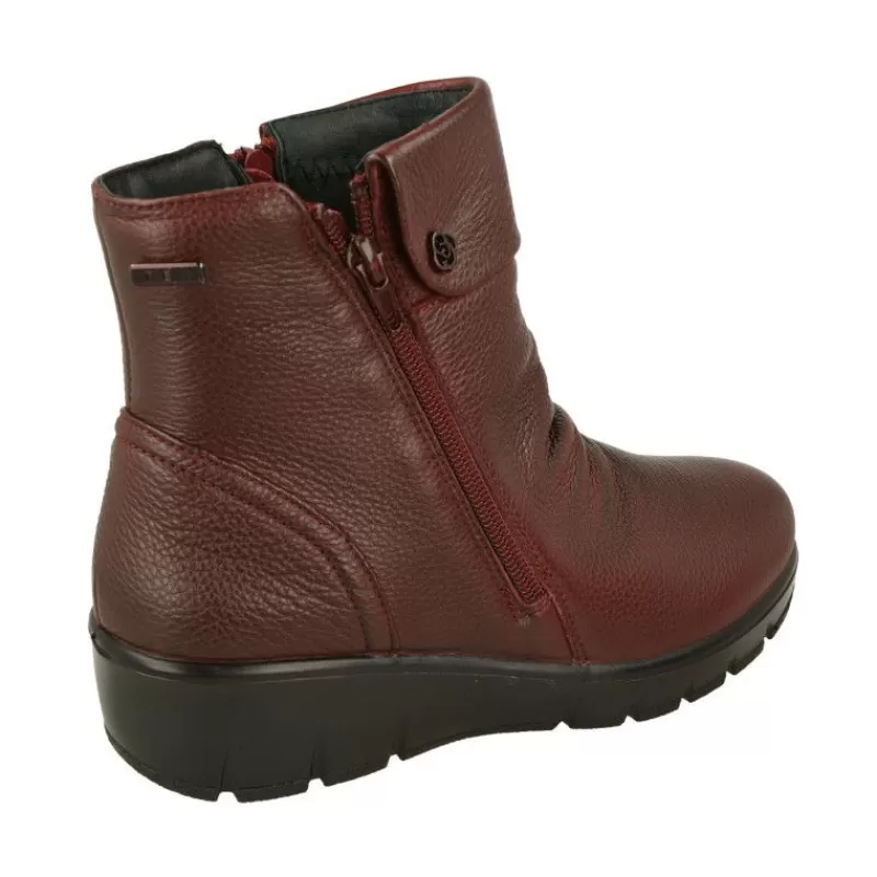 G Comfort Botines-Botin De Con Cremallera Lateral Y Pala Fruncida Con Cuna De Poliuretano Y Planta De Descanso Extraible