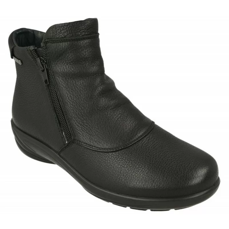 G Comfort Botines-Botin De De Piel Lisa Impermeable Con Doble Cremallera, Planta De Descanso Extraible Y Piso De Poliuretano