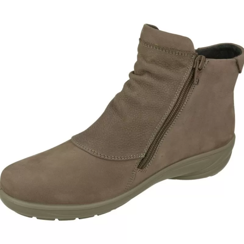 G Comfort Botines-Botin De De Piel Lisa Impermeable Con Doble Cremallera, Planta De Descanso Extraible Y Piso De Poliuretano