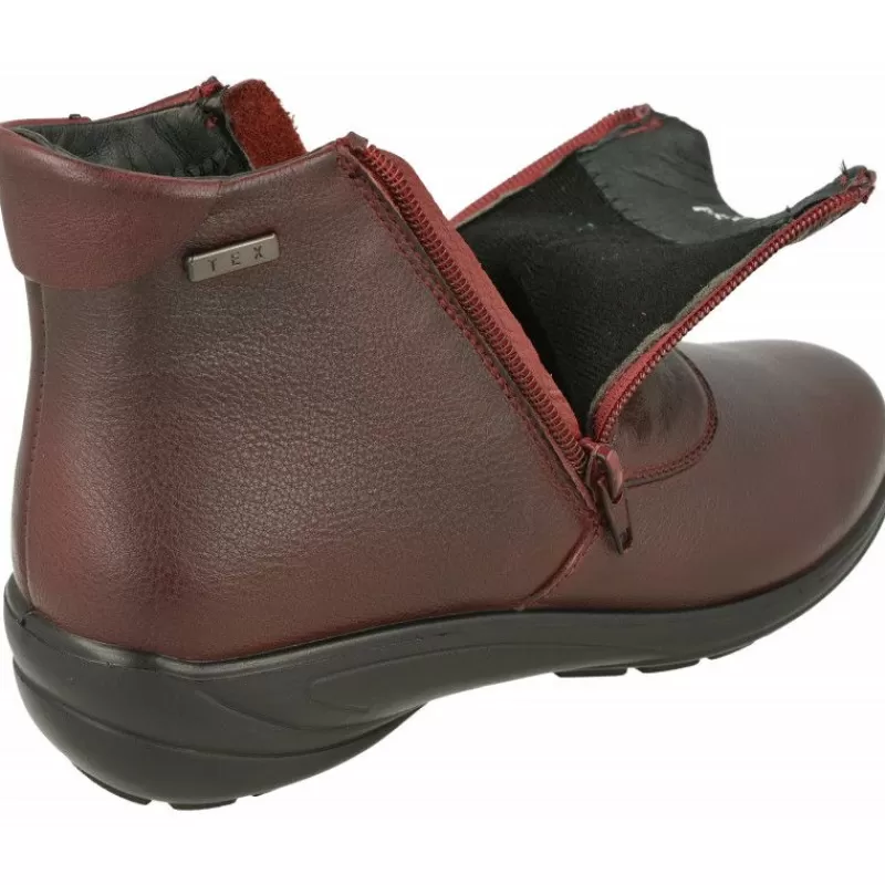G Comfort Botines-Botin De De Piel Lisa Impermeable Con Doble Cremallera, Planta De Descanso Extraible Y Piso De Poliuretano