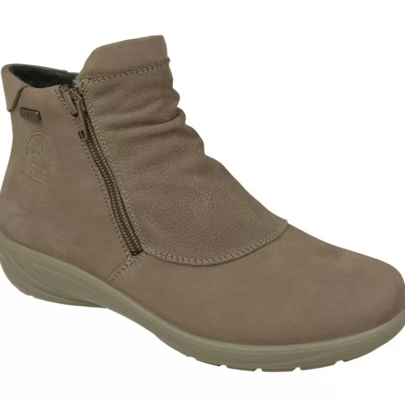 G Comfort Botines-Botin De De Piel Lisa Impermeable Con Doble Cremallera, Planta De Descanso Extraible Y Piso De Poliuretano