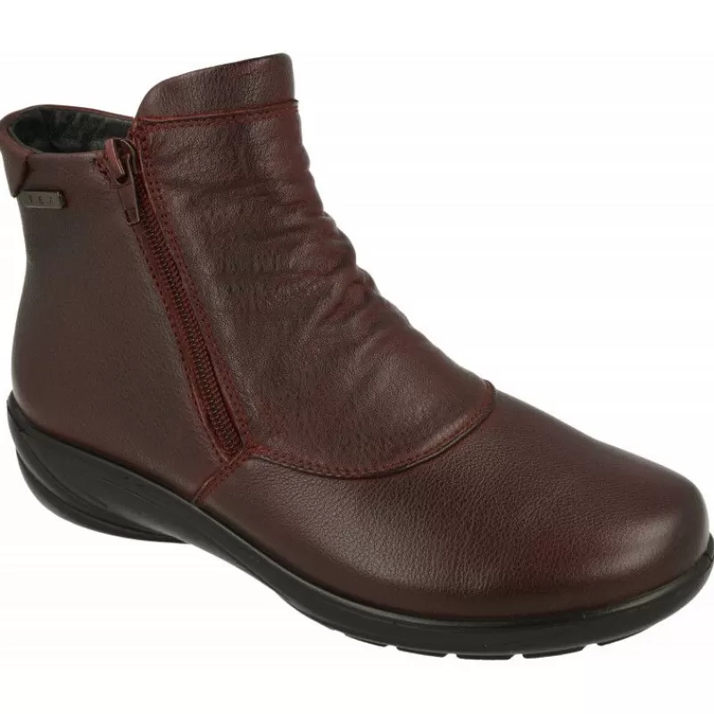 G Comfort Botines-Botin De De Piel Lisa Impermeable Con Doble Cremallera, Planta De Descanso Extraible Y Piso De Poliuretano