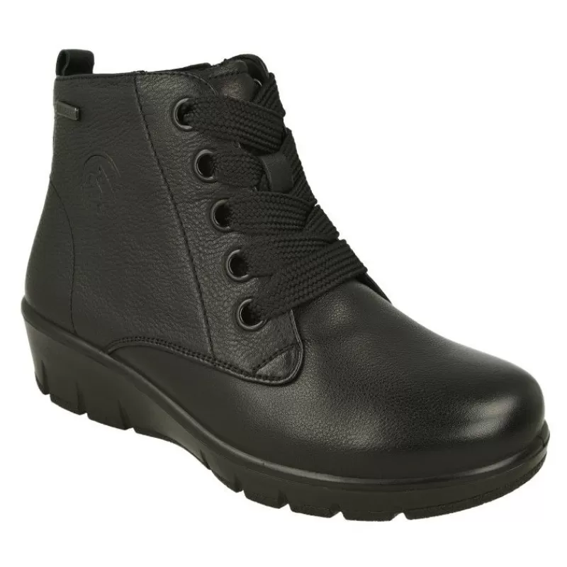 G Comfort Botines-Botin De En Pala Lisa Impermeable Con Horma Ancho 13, Piso De Cuna Amortiguada Y Planta Anatomica Extraible Negro