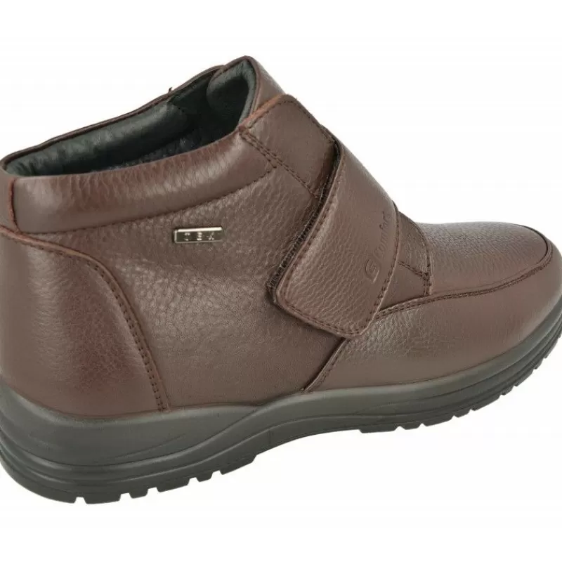 G Comfort Botines-Botin De En Piel Grabada Con Membrana Impermeable, Piso De Caucho Y Horma De Ancho Especial Con Planta Extraible