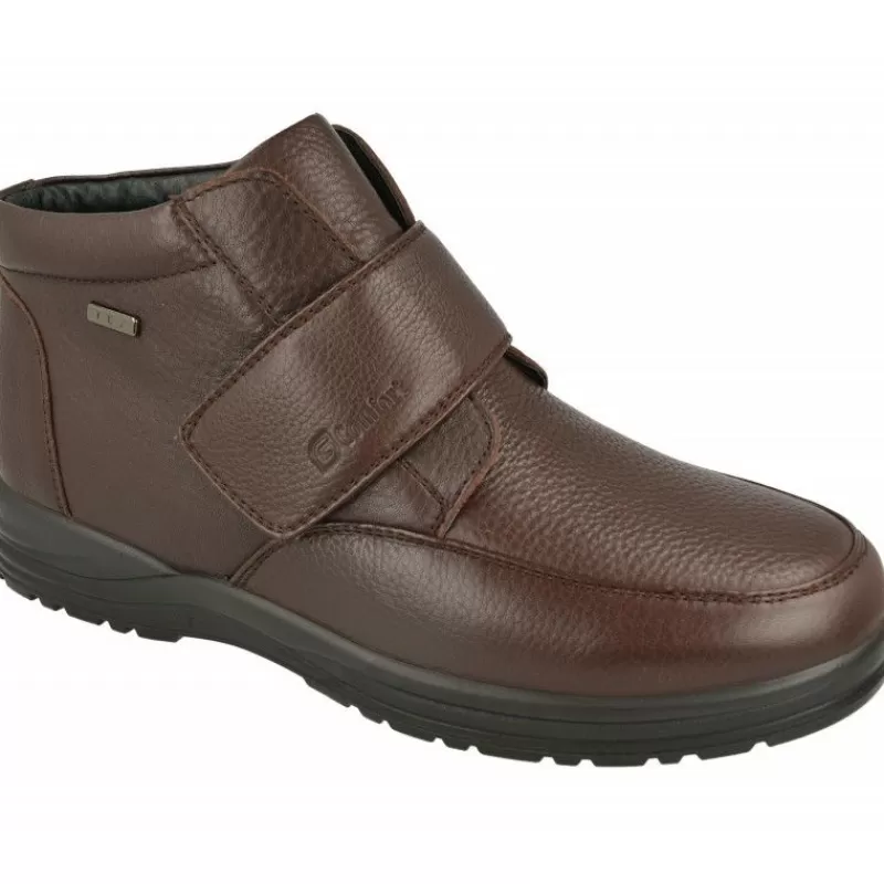 G Comfort Botines-Botin De En Piel Grabada Con Membrana Impermeable, Piso De Caucho Y Horma De Ancho Especial Con Planta Extraible