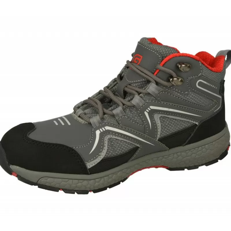 G Comfort Botines-Botin De En Piel Nobuck Impermeable De Horma De Ancho Especial Y Planta De Descanso Extraible Gris
