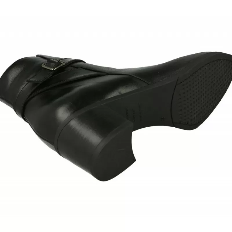 PieSanto Botines-Botin De Con Hebilla Lateral Y Tacon De Suela De Base Ancha, Planta De Descanso Y Piso De Goma