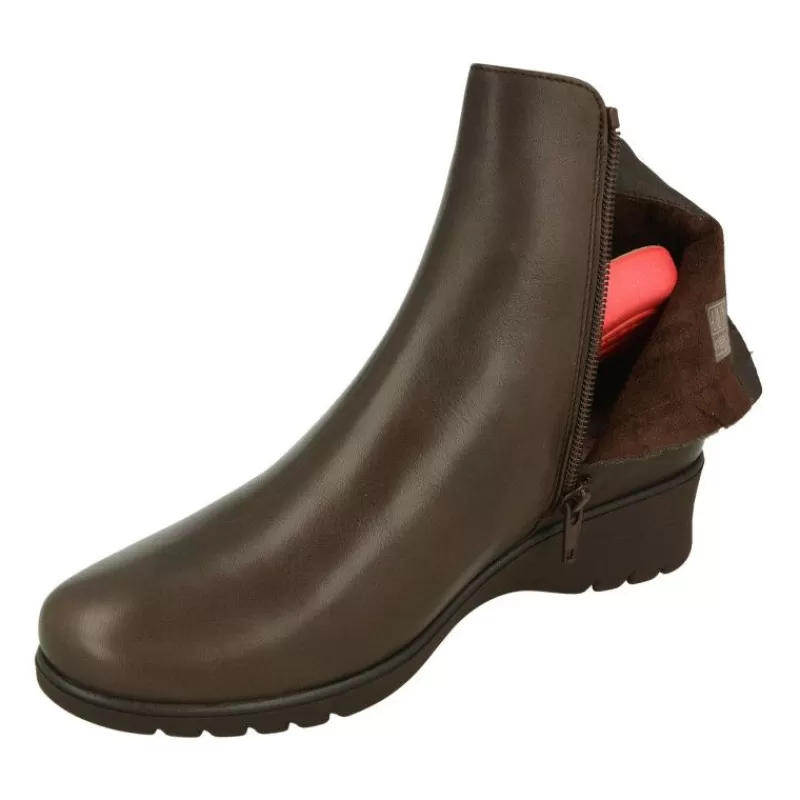 PieSanto Botines-Botin De En Piel Lisa Con Lateral Combinado, Piso De Cuna De Caucho Y Planta Extraible