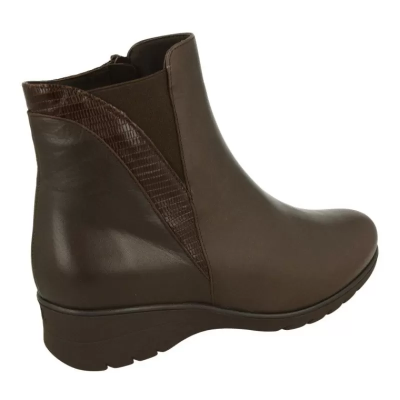 PieSanto Botines-Botin De En Piel Lisa Con Lateral Combinado, Piso De Cuna De Caucho Y Planta Extraible