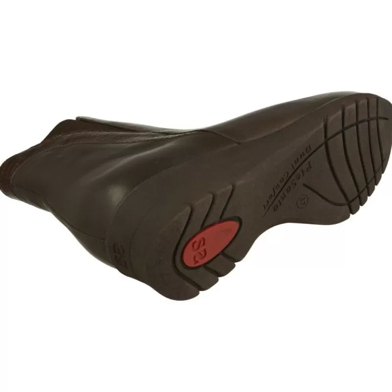 PieSanto Botines-Botin De En Piel Lisa Con Lateral Combinado, Piso De Cuna De Caucho Y Planta Extraible