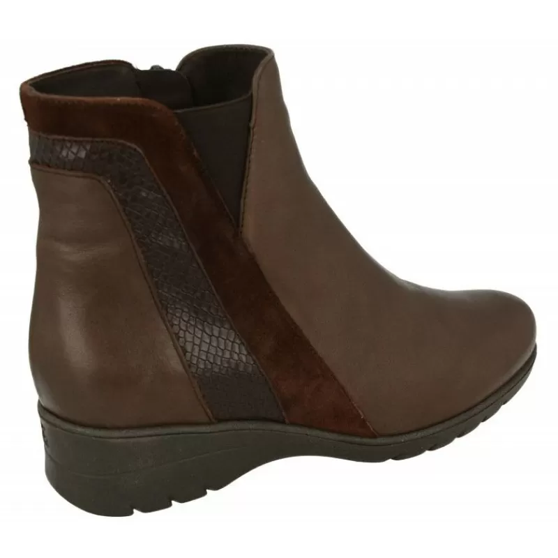 PieSanto Botines-Botin De En Piel Lisa Con Lateral Combinado, Piso De Cuna De Caucho Y Planta Extraible