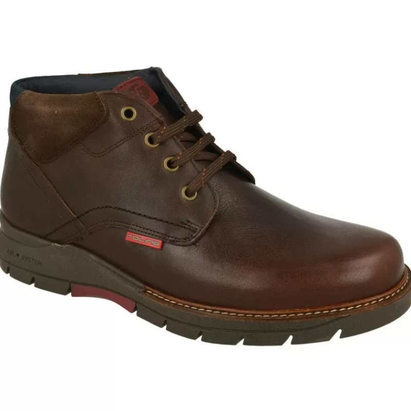 Tolino Botines-Botin De Acordonado De Pala Lisa Con Piel Engrasada Y Piso De Caucho Flexible Con Planta Anatomica Extraible