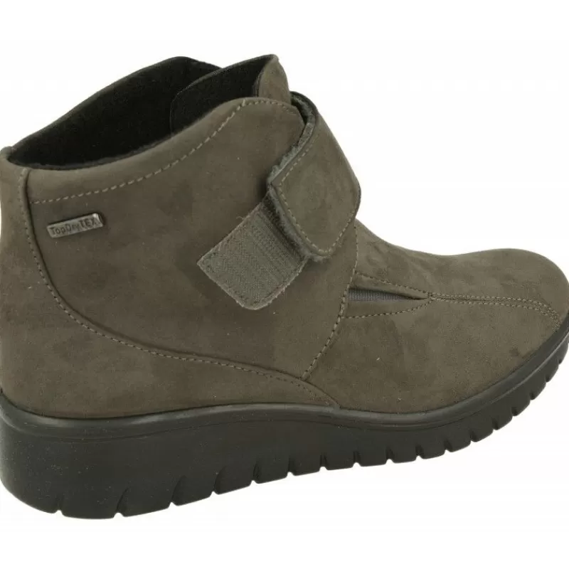 WESTLAND BY JOSEF SEIBEL antes ROMIKA Botines-Botin De Westland Antes Romika En Antelina Impermeable Piso De Poliuretano Pala De Velcro Y Planta De Descanso