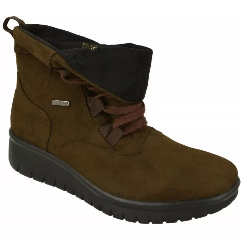 WESTLAND BY JOSEF SEIBEL antes ROMIKA Botines-Botin De Westland Antes Romika En Tejido Antelina Impermeable Acordonado Con Planta De Descanso Y Piso De Amortiguacion