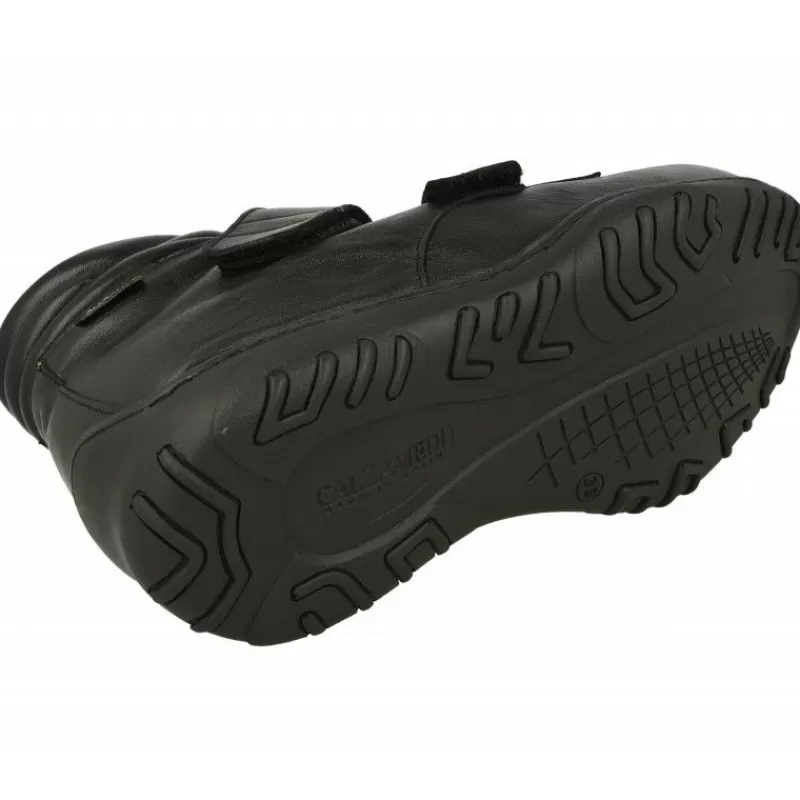 Calzamedi Botines-Botin Velcro De En Horma De Ancho 14, Planta De Descanso Y Piso De Goma Negro