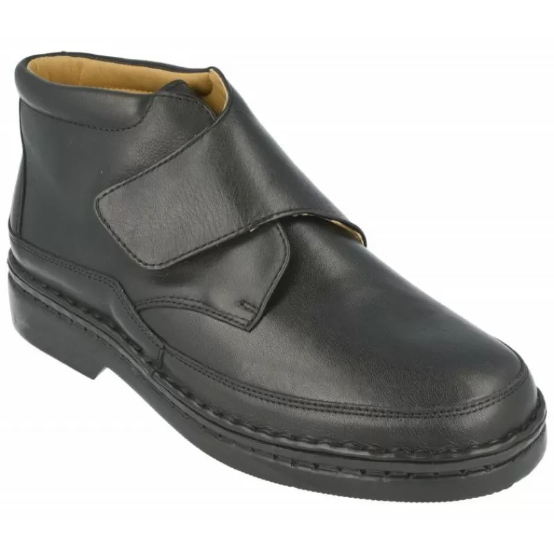 Calzamedi Botines-Botin Velcro De Pala De Lycra Con Piso De Amortiguacion Especial Plantillas Y Pies Sensibles Negro