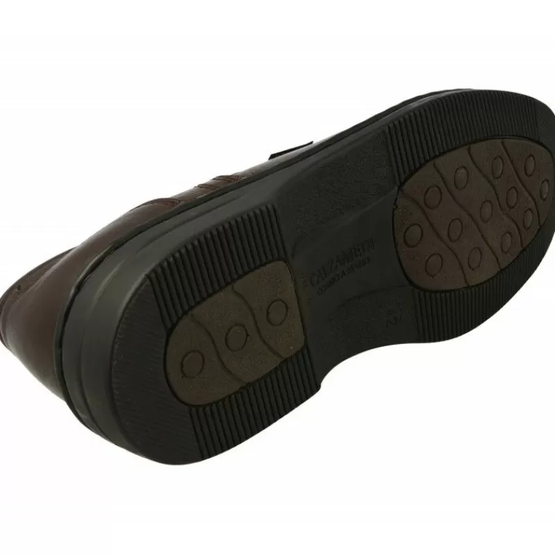 Calzamedi Zapatos Ancho Especial-Cordon De Con Pala Lisa Anatomico Ortopedico De La Firma , Ancho 13, Plantilla Movible.