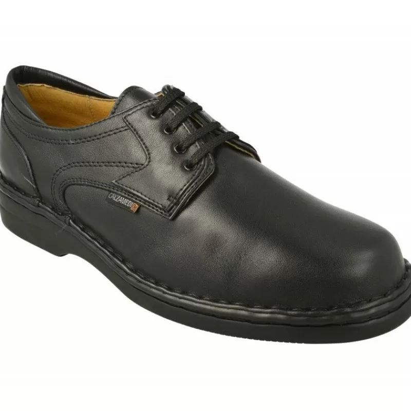 Calzamedi Zapatos Ancho Especial-Cordon De Con Pala Lisa Anatomico Ortopedico De La Firma , Ancho 13, Plantilla Movible.