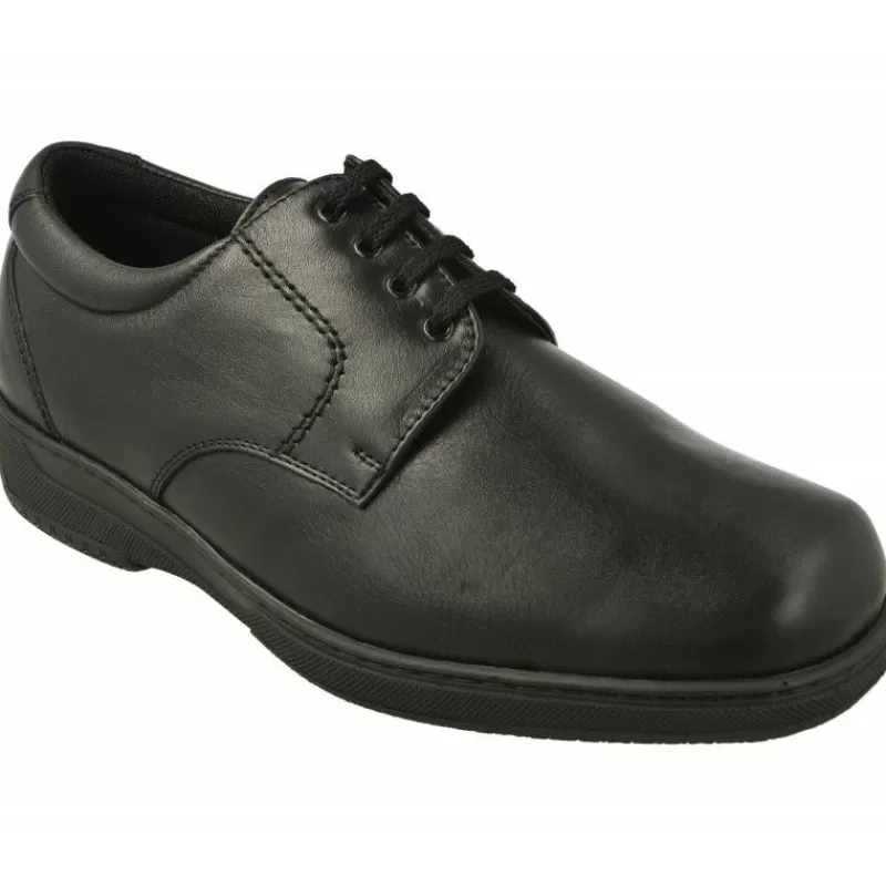 Calzamedi Zapatos Ancho Especial-Cordon De Con Pala Lisa Anatomico Ortopedico De La Firma , Ancho 13, Plantilla Movible.