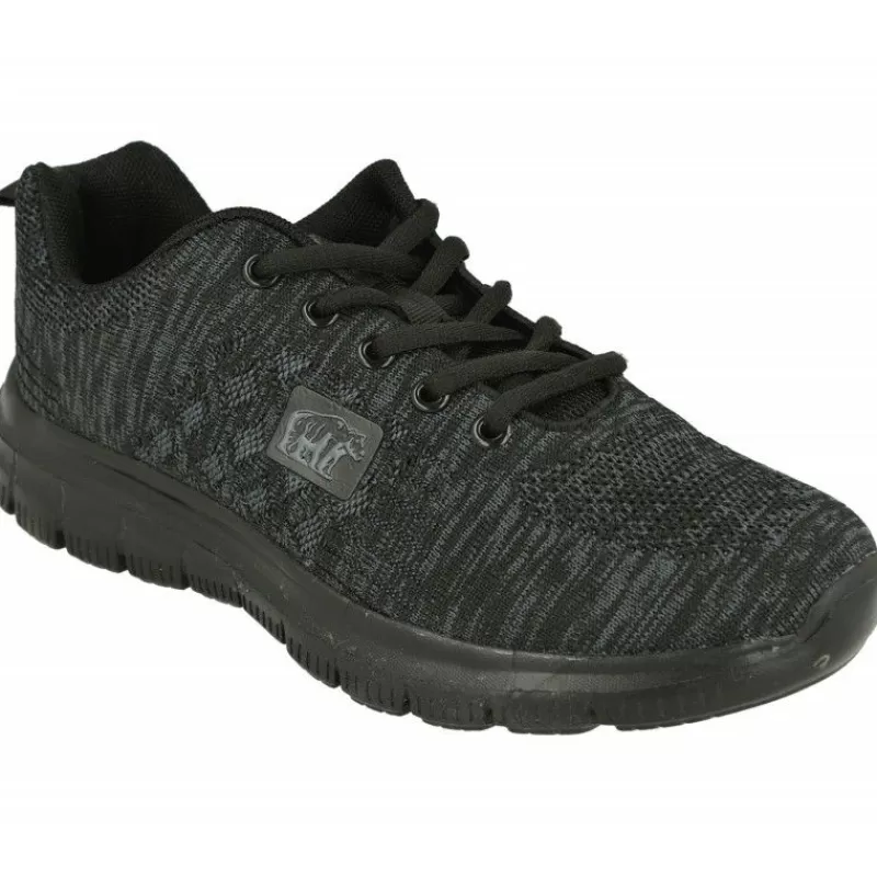 Calzamedi Zapatillas De Lona-Cordon De Deportivo En Lona Transpirable Y Horma De Ancho Especial Con Piso Aligerado Y Planta De Descanso Movible Negro