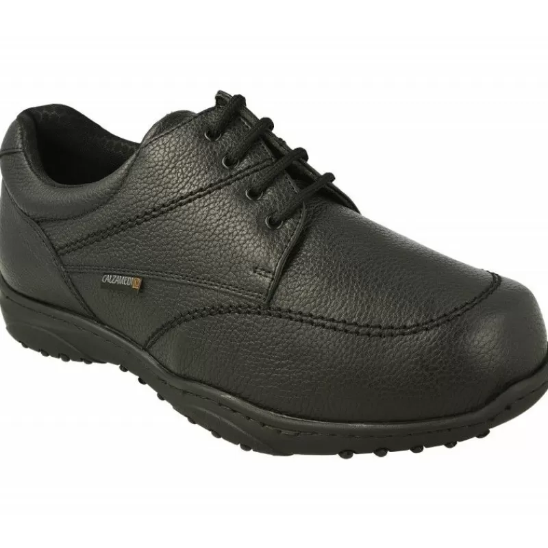 Calzamedi Zapatos Ancho Especial-Cordon De En Ancho 14 Con Piso De Poliuretano Y Piel Grabada Y Planta Extraible Especial Diabetico