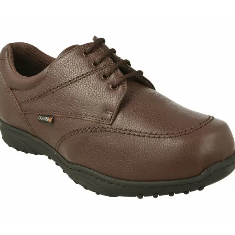 Calzamedi Zapatos Ancho Especial-Cordon De En Ancho 14 Con Piso De Poliuretano Y Piel Grabada Y Planta Extraible Especial Diabetico