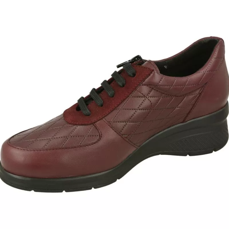 Comfort Class Cordones-Cordon De Con Cremallera Lateral Y Piel Acolchada Rombos. Piso De Poliuretano Muy Ligero Y Planta Extraible
