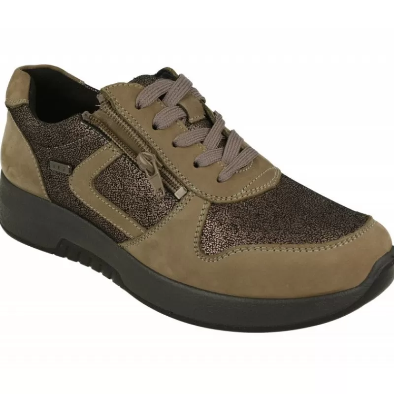 G Comfort Zapatos Ancho Especial-Cordon De Con Cremallera Lateral En Piel Grabada Combinada, Planta De Descanso Extraible Y Piso De Poliuretano