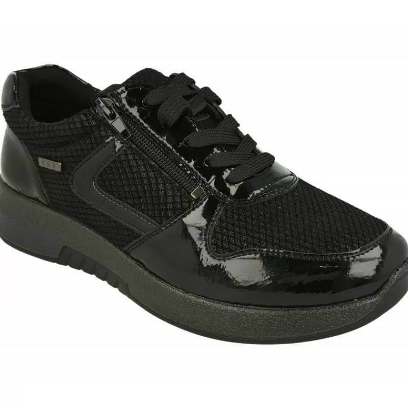 G Comfort Zapatos Ancho Especial-Cordon De Con Cremallera Lateral En Piel Grabada Combinada, Planta De Descanso Extraible Y Piso De Poliuretano
