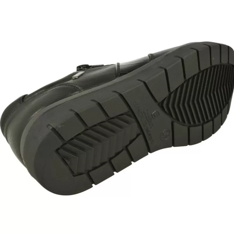 G Comfort Cordones-Cordon De Con Cremallera Lateral En Piel Impermeable Y Bordon En Pala Con Piso De Amortiguacion Y Planta Extraible Negro