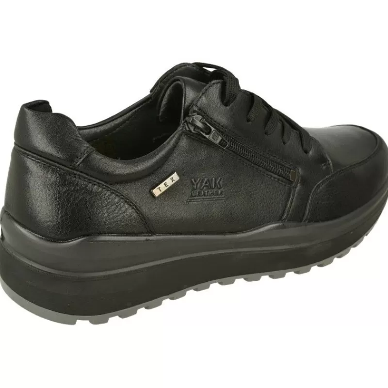 G Comfort Zapatos Ancho Especial-Cordon De Con Cremallera Lateral. Piso De Cuna De Poliuretano De Gran Conforta Con Plantilla De Latex Extraible Negro