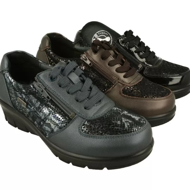 G Comfort Zapatos Ancho Especial-Cordon De Con Cremallera Lateral Planta De Descanso Y Piso De Amortiguacion Y Membrana Impermeable