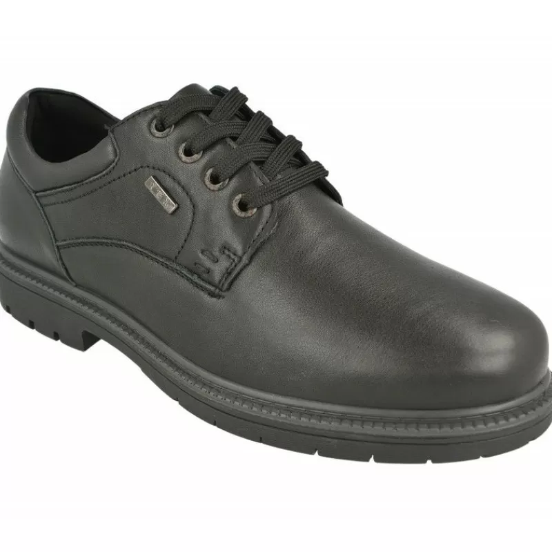 G Comfort Zapatos Ancho Especial-Cordon De De Pala Lisa En Piel Engrasada Con Membrana Impermeable Y Piso De Caucho Con Planta De Descanso Extraible