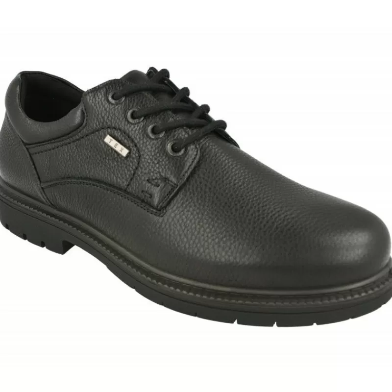G Comfort Zapatos Ancho Especial-Cordon De De Pala Lisa En Piel Engrasada Con Membrana Impermeable Y Piso De Caucho Con Planta De Descanso Extraible