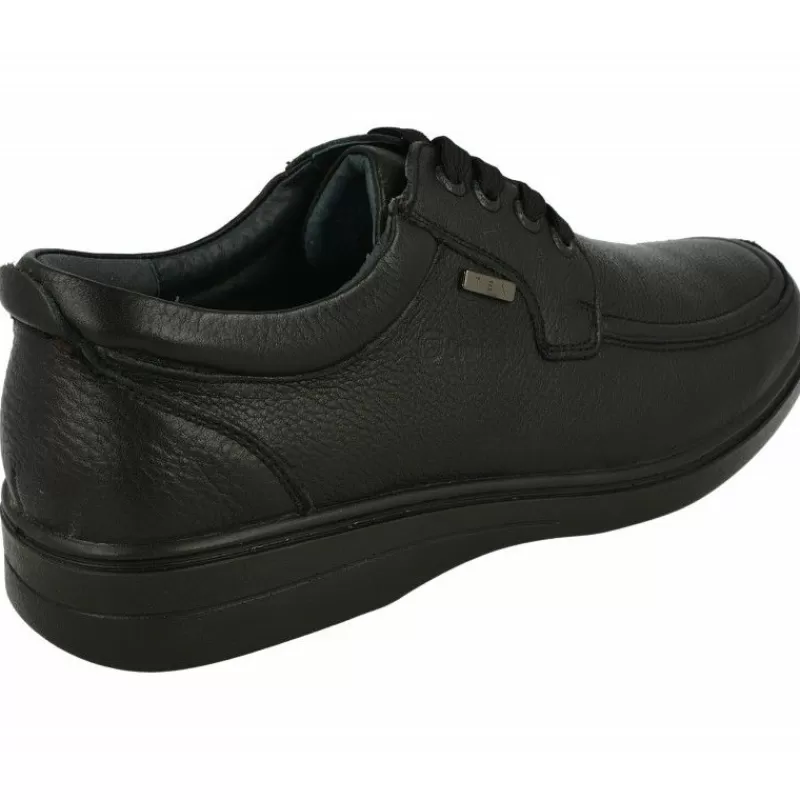 G Comfort Zapatos Ancho Especial-Cordon De En Piel Grabada Con Bordon En Pala, Piso De Poliuretano Y Membrana Impermeable Con Planta Extraible