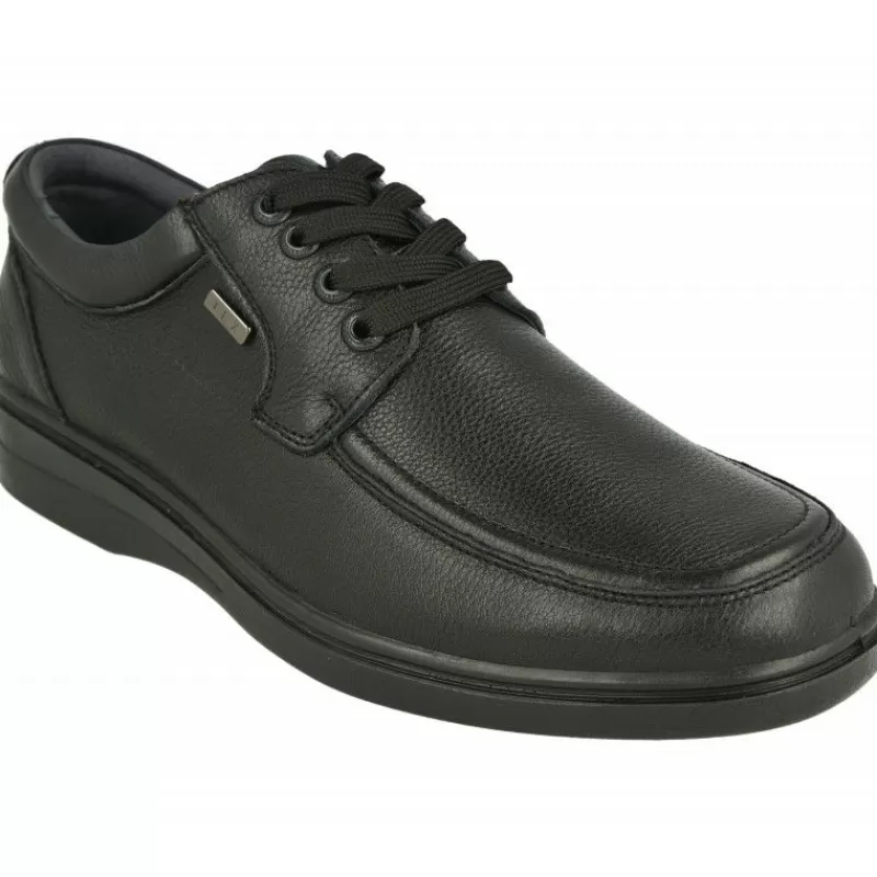 G Comfort Zapatos Ancho Especial-Cordon De En Piel Grabada Con Bordon En Pala, Piso De Poliuretano Y Membrana Impermeable Con Planta Extraible