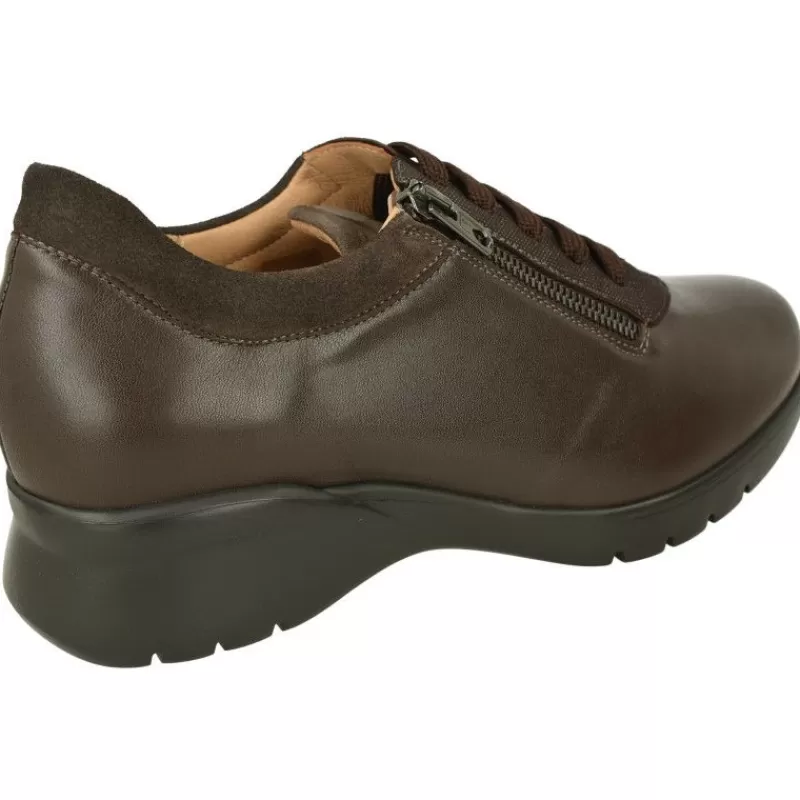 PieSanto Zapatos Ancho Especial-Cordon De Con Cremallera Lateral En Pala Lisa Con Suela De Poliuretano Ligera Y Flexible. Planta Anatomica Extraible