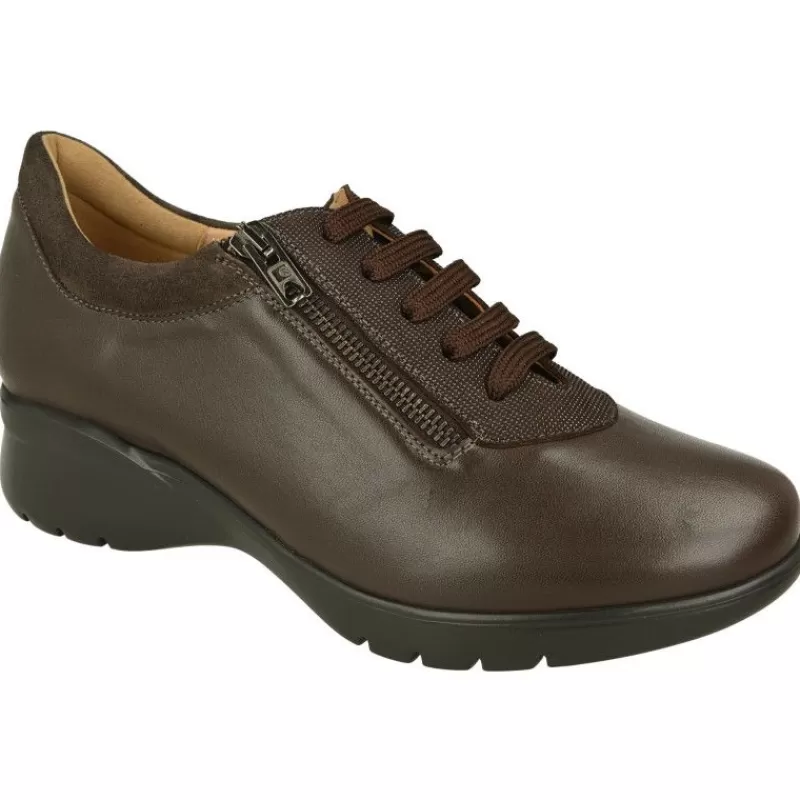PieSanto Zapatos Ancho Especial-Cordon De Con Cremallera Lateral En Pala Lisa Con Suela De Poliuretano Ligera Y Flexible. Planta Anatomica Extraible
