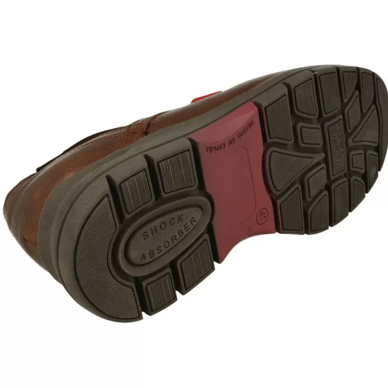 Tolino Zapatos Ancho Especial-Cordon De Con Bordon En Pala De Piel Engrasada, Plantilla Anatomica Extraible Y Piso Flexible De Cuna De Caucho