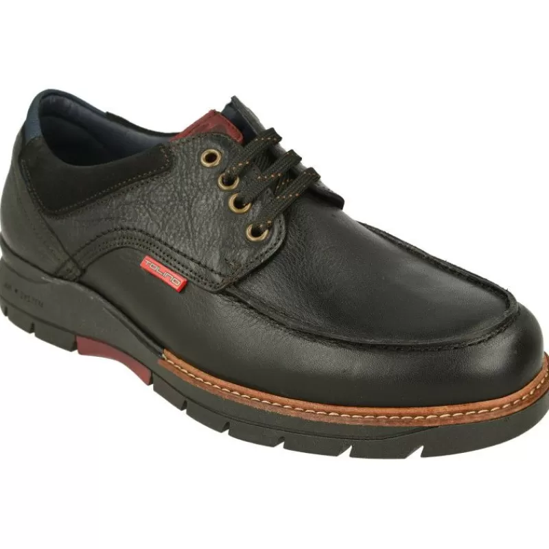 Tolino Zapatos Ancho Especial-Cordon De Con Bordon En Pala De Piel Engrasada, Plantilla Anatomica Extraible Y Piso Flexible De Cuna De Caucho