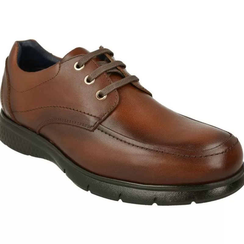 Tolino Zapatos Ancho Especial-Cordon De En Piel Con Piso Aligerado Y Planta Anatomica Extraible